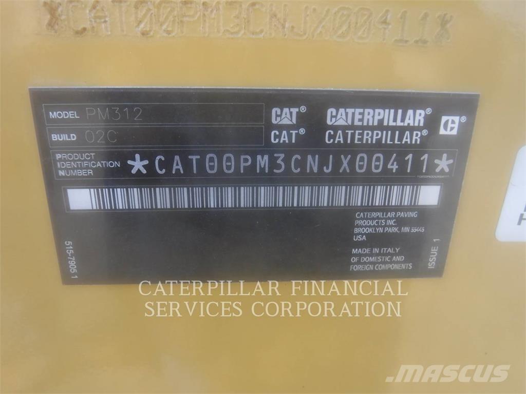 CAT PM312-02 Fresadoras de asfalto
