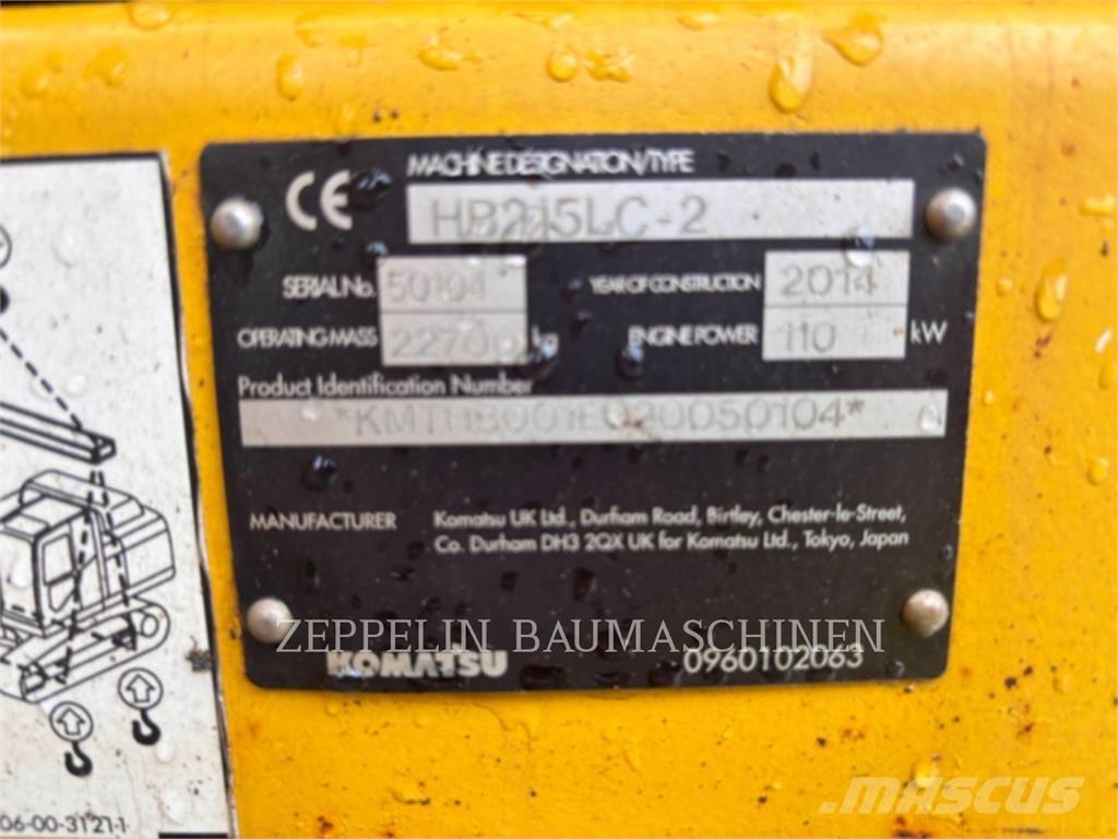 Komatsu HB215LC-2 Escavadoras de rastos