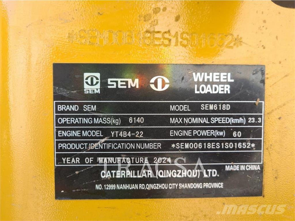 SEM MACHINERY SEM618D Pás carregadoras de rodas