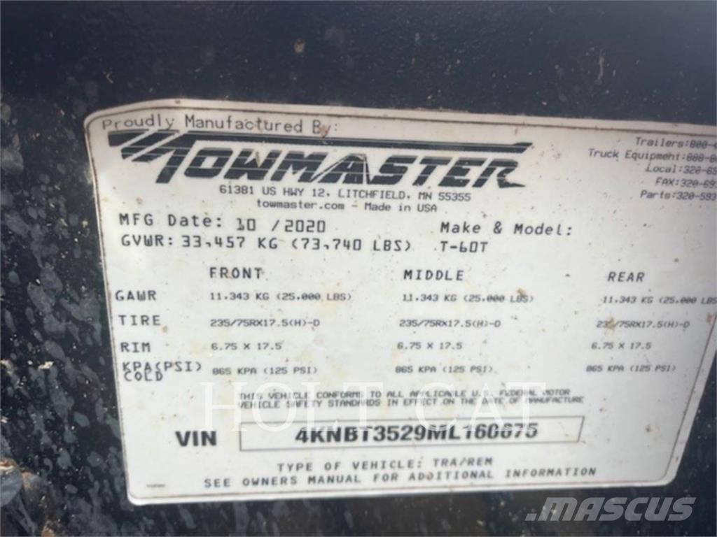 TOWMASTER T-60T Outros Reboques
