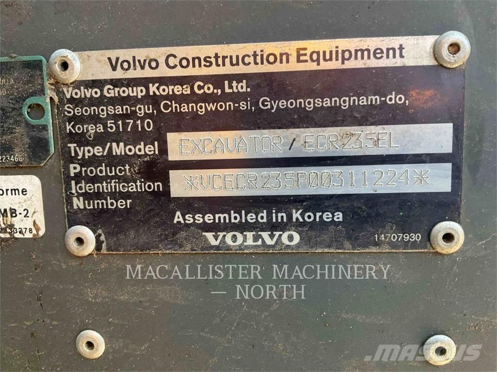 Volvo ECR235EL Escavadoras de rastos