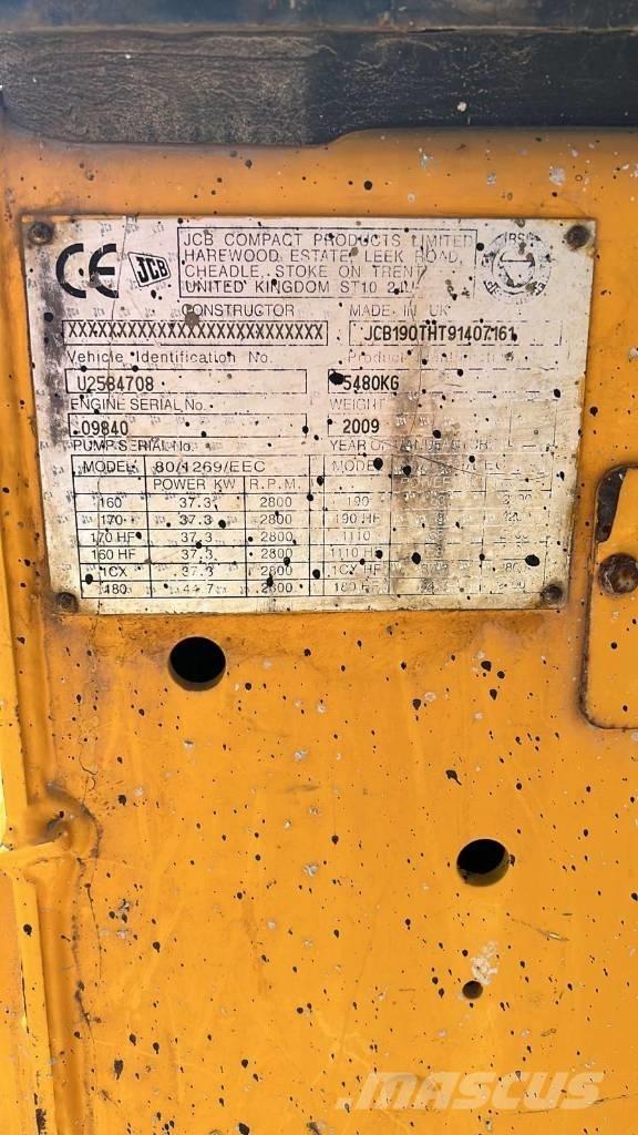 JCB 190 T Carregadoras de direcção deslizante