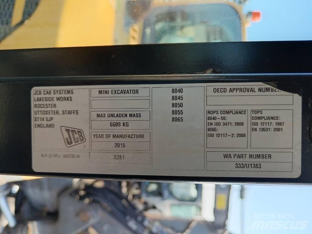 JCB 8055 RTS Mini Escavadoras <7t