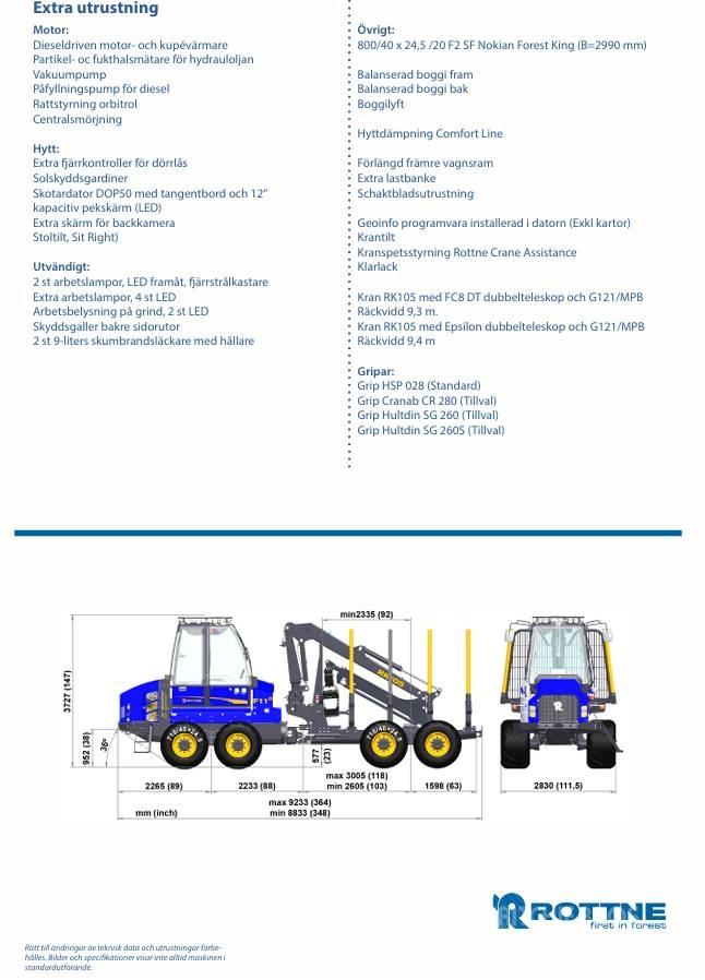 Rottne F11E Forwarders florestais