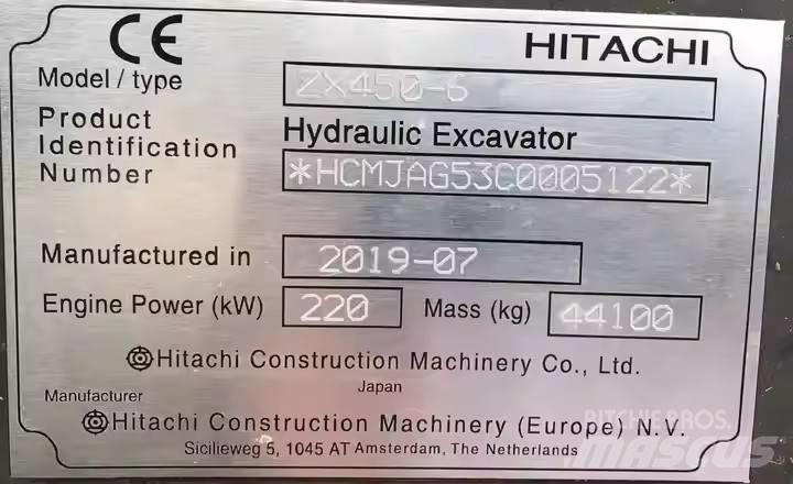 Hitachi ZX450H Escavadoras de rastos