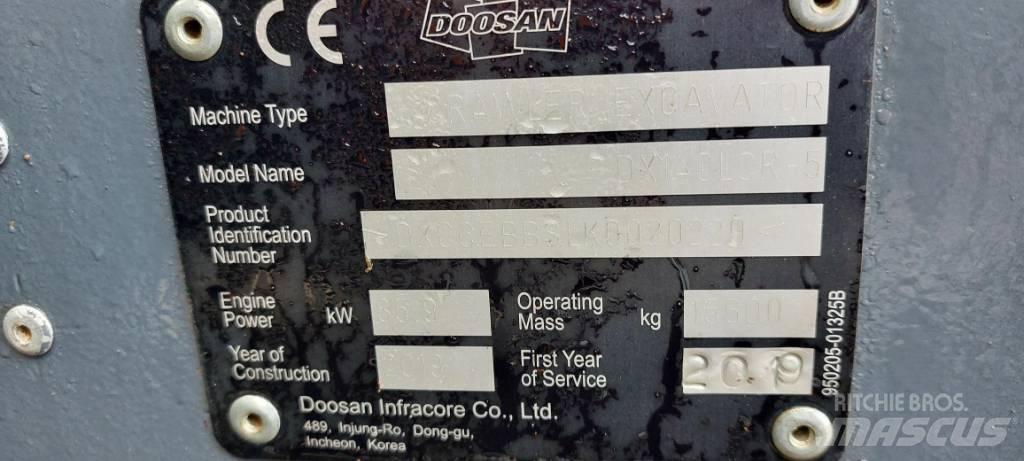 Doosan DX140LCR-5 Escavadoras de rastos