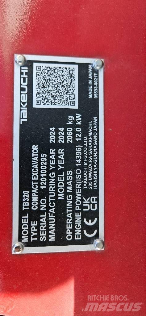 Takeuchi TB 320 Mini Escavadoras <7t