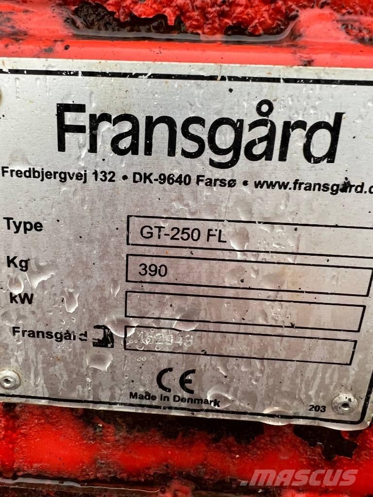 Fransgård GT 250 FL Lâminas de neve e arados