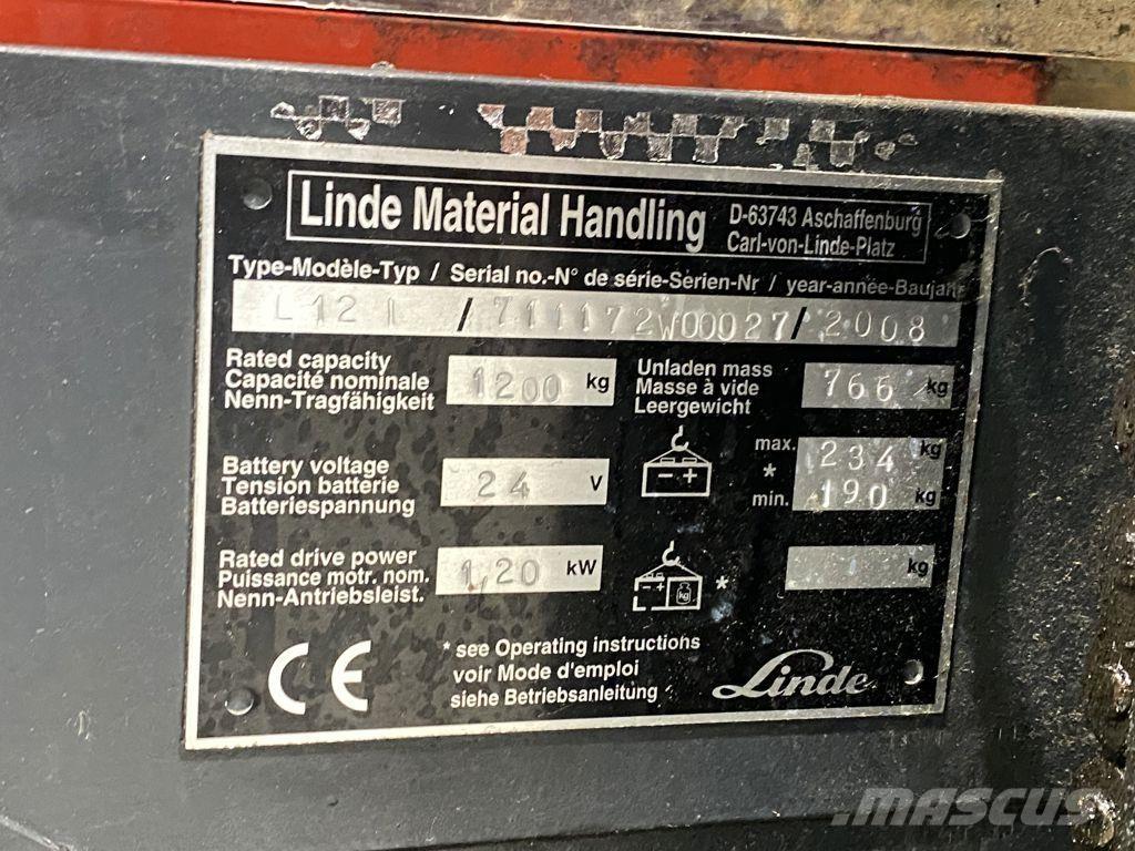 Linde L12I Empilhador para operador externo