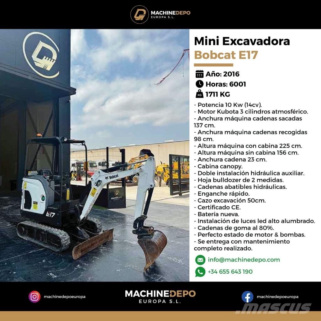 Bobcat E 17 Mini Escavadoras <7t