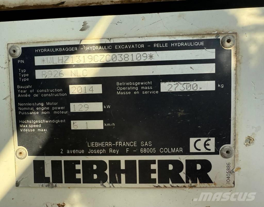 Liebherr R 926 Escavadoras de rastos