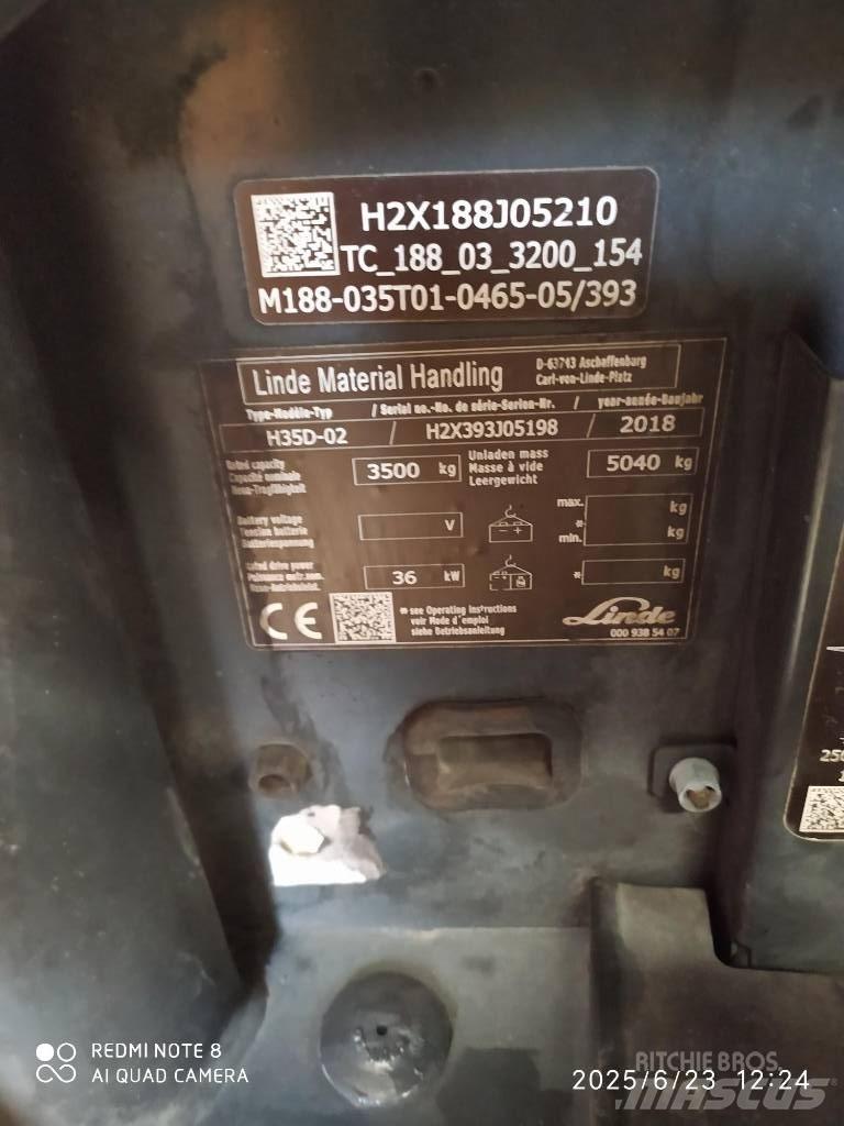 Linde H 35 D Empilhadores Diesel