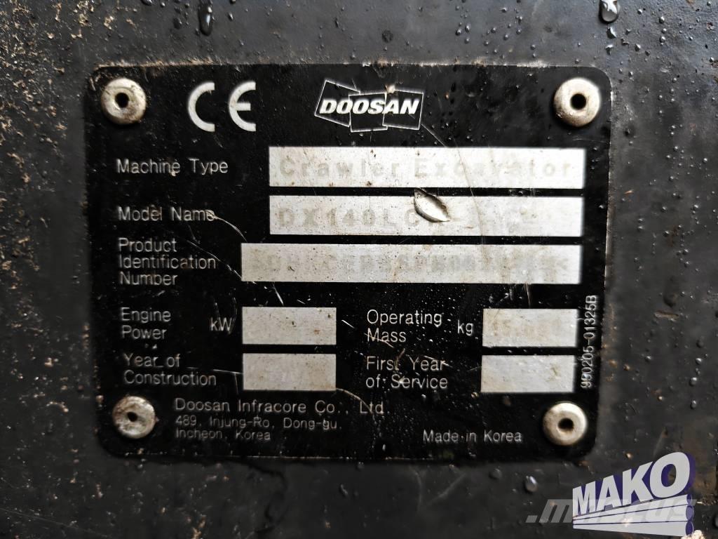 Doosan DX 140 LCR Escavadoras de rastos