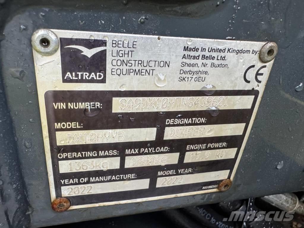 Altrad Belle DX1000 Dumpers de obras