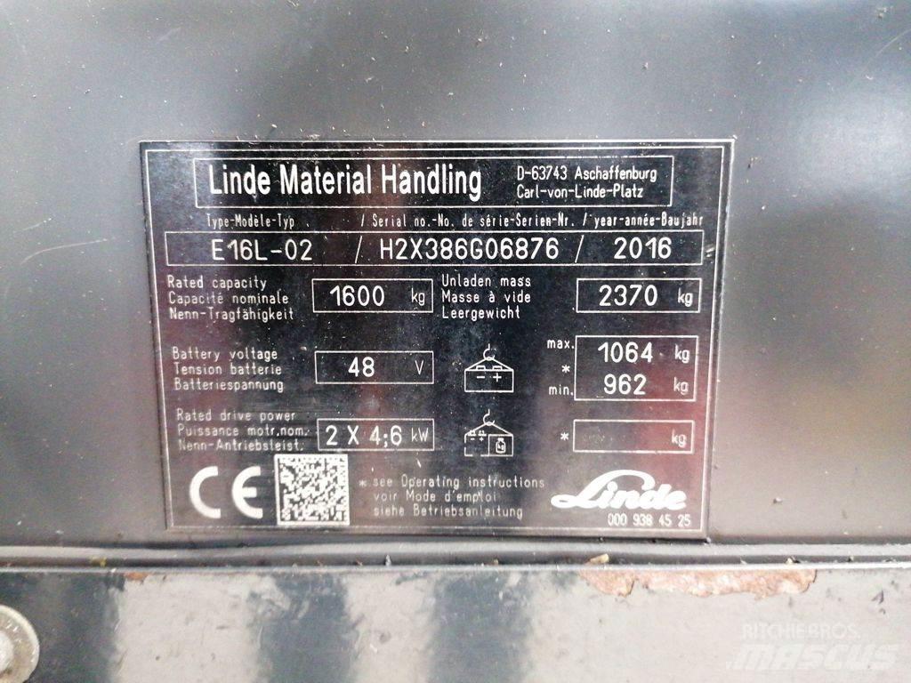 Linde E16L-02 Empilhadores eléctricos