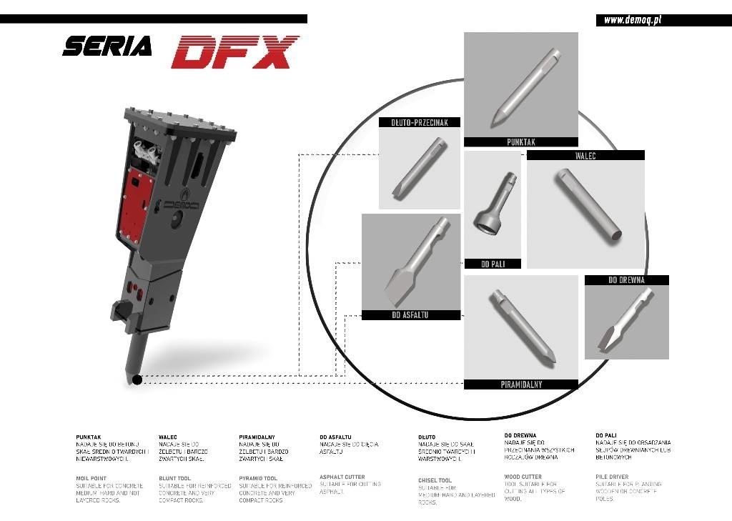  DEMOQ DFX5000 Martelos Hidráulicos