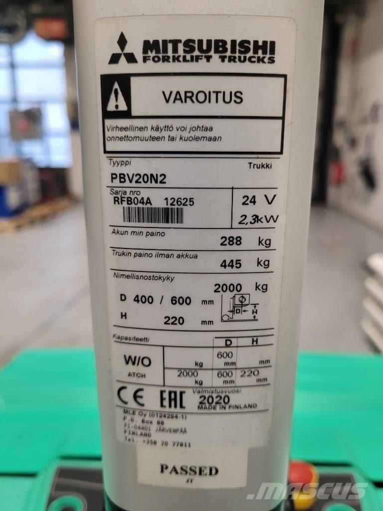 Mitsubishi PBV 20 N2 Porta-paletes com plataforma