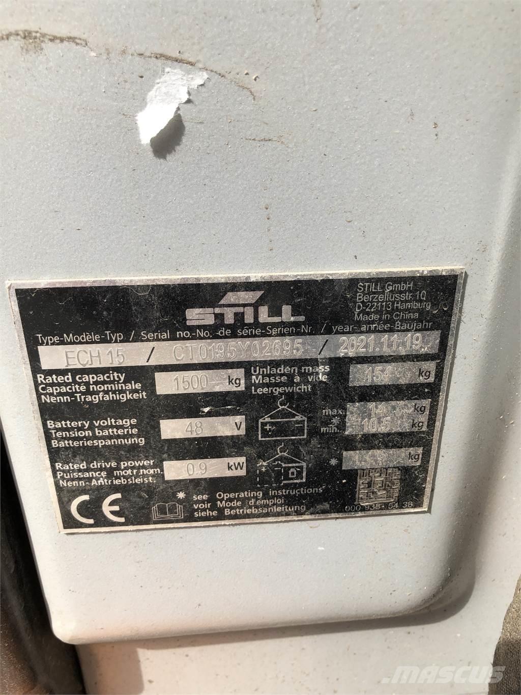Still ECH 15 Empilhador para operador externo