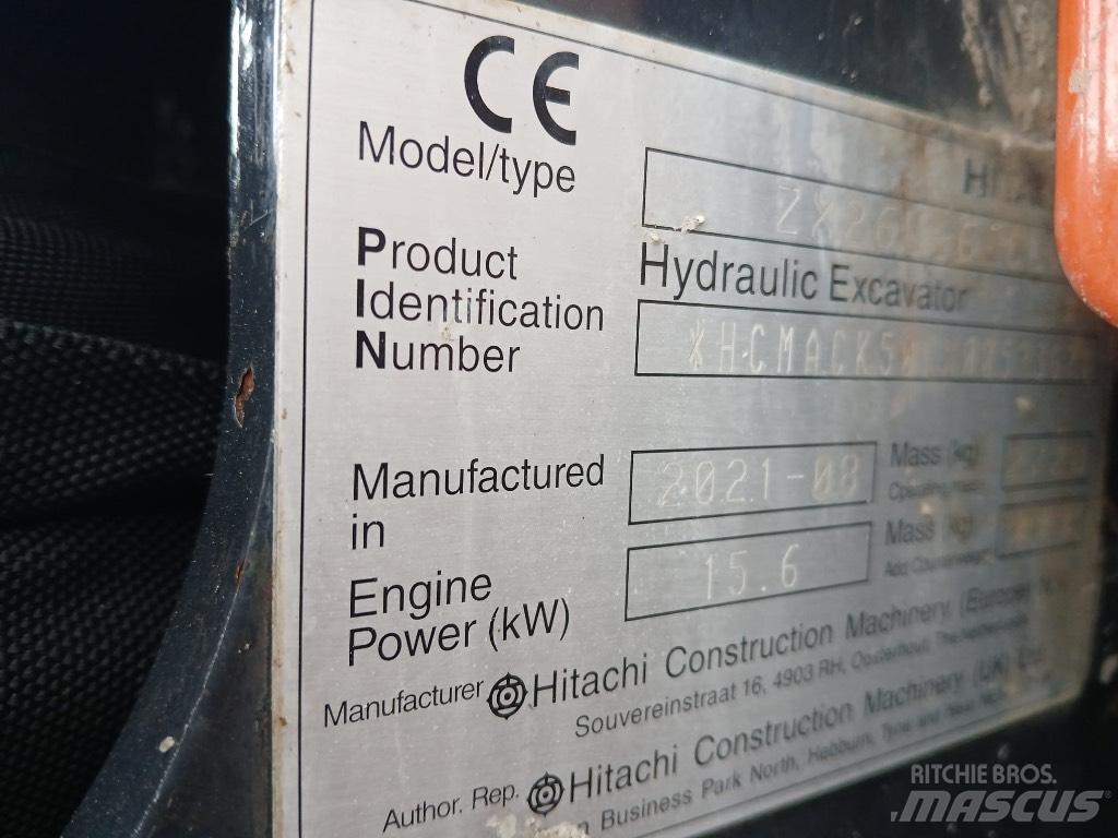Hitachi ZX 26 U-6 Mini Escavadoras <7t