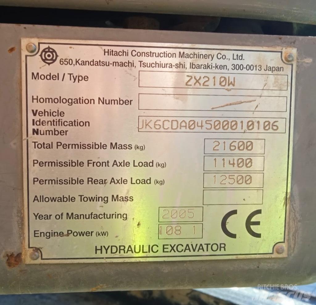 Hitachi ZX 210 W Escavadoras de rodas
