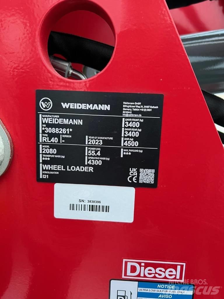 Weidemann 2080 Pás carregadoras de rodas