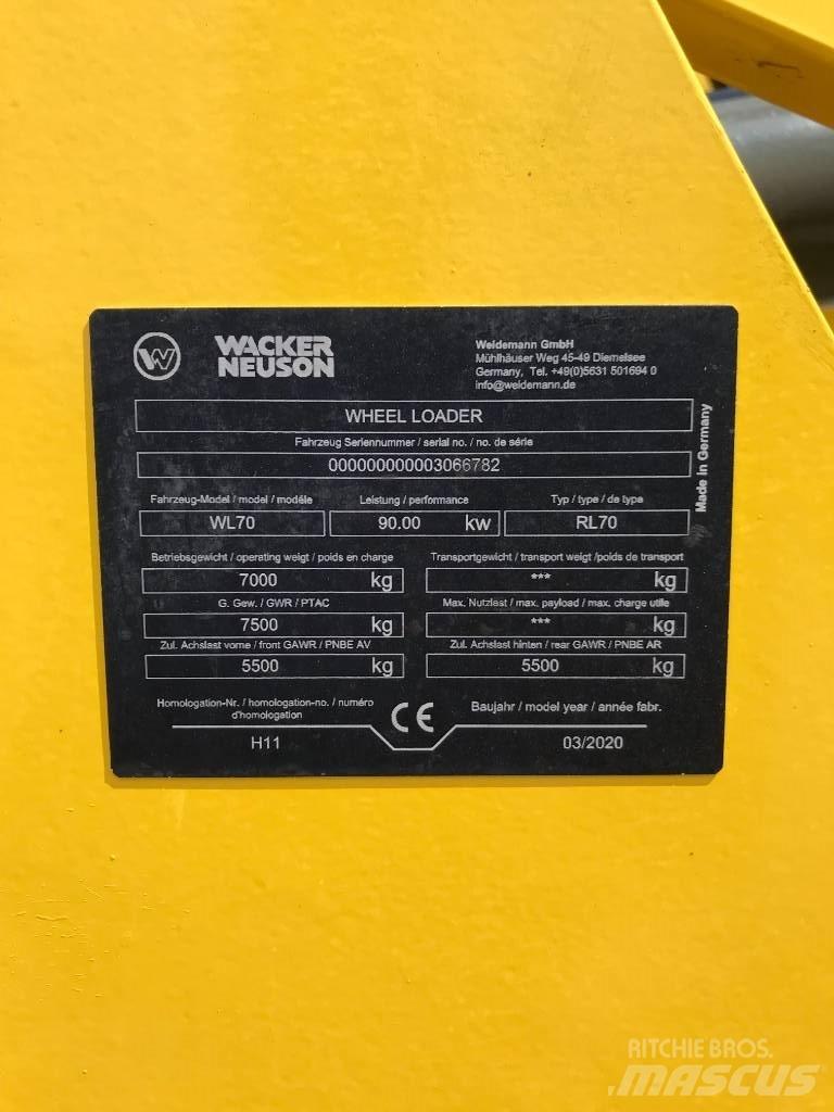 Wacker Neuson WL70 Pás carregadoras de rodas
