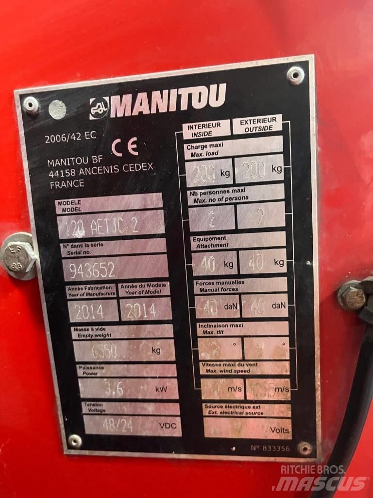 Manitou 120 AET JC Elevadores braços articulados