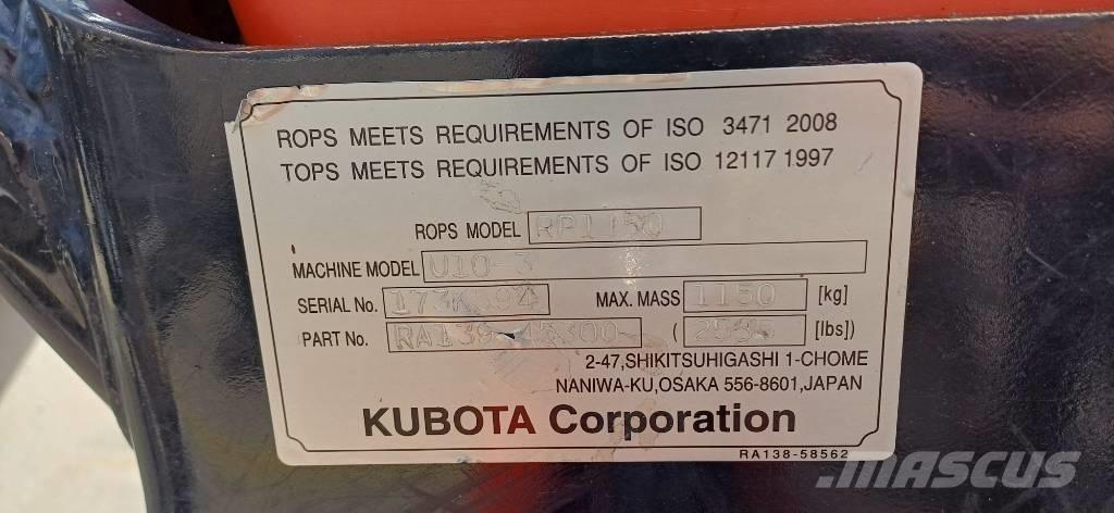 Kubota U 10-3 Mini Escavadoras <7t