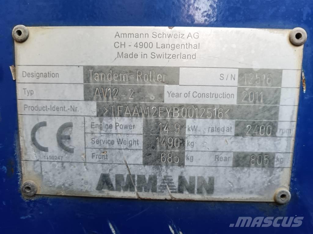 Ammann AV 12-2 Cilindros Compactadores tandem