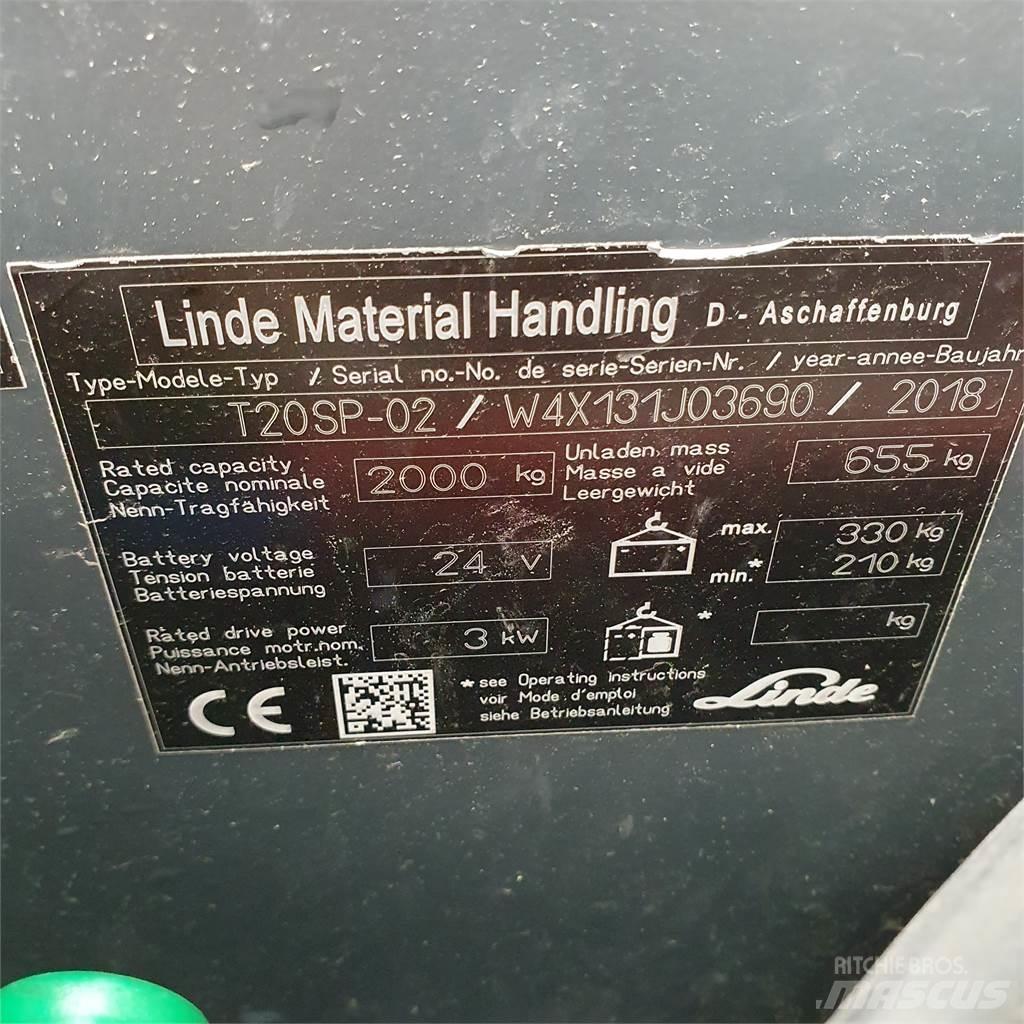 Linde T20SP-lang Porta palettes