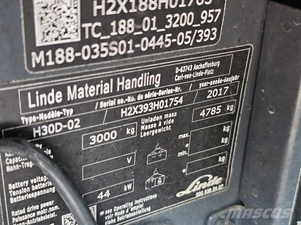 Linde H30D-02 Empilhadores Diesel