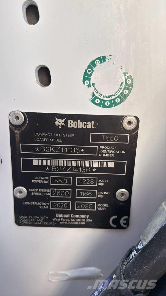 Bobcat T 650 Pás Carregadoras de rastos