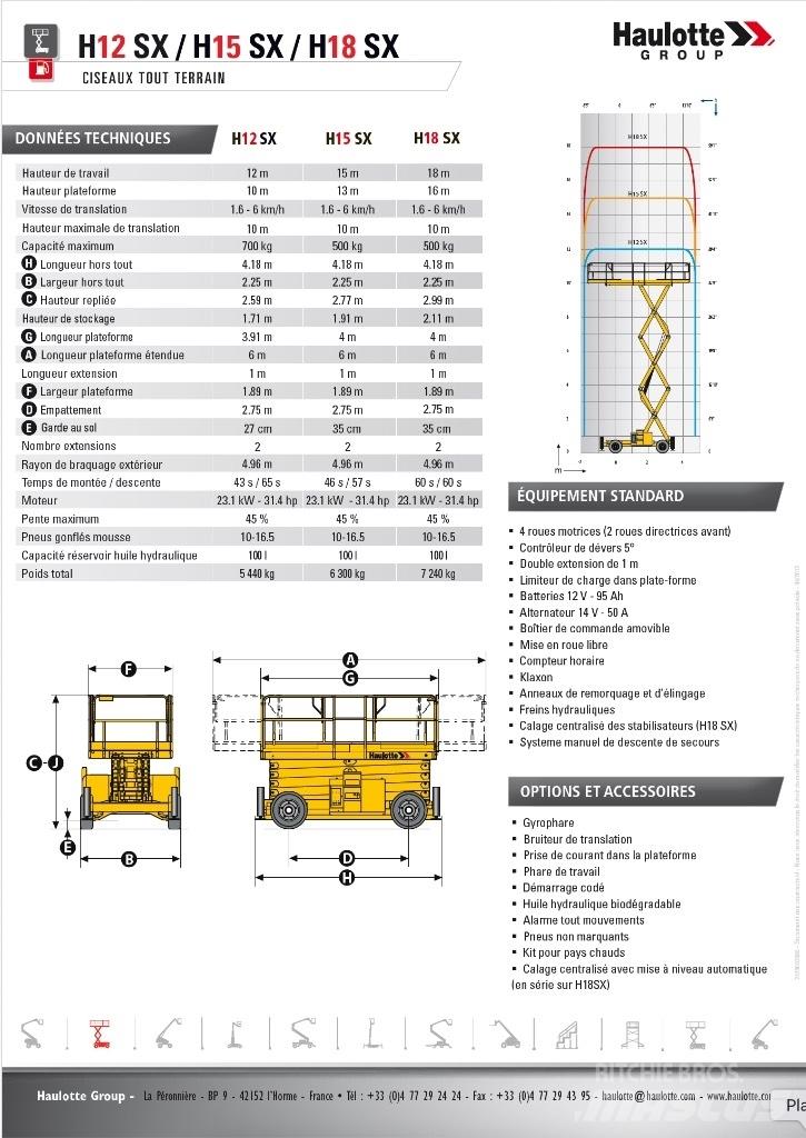 Haulotte H 15 SX Elevadores de tesoura
