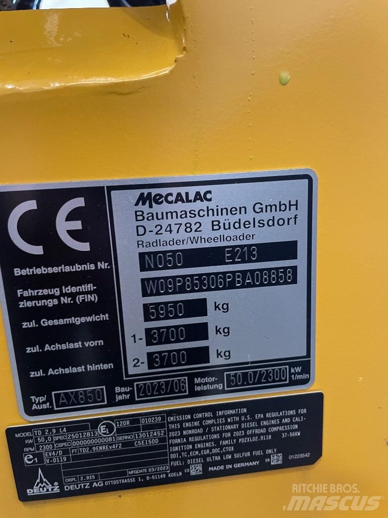 Mecalac AX 850 Pás carregadoras de rodas
