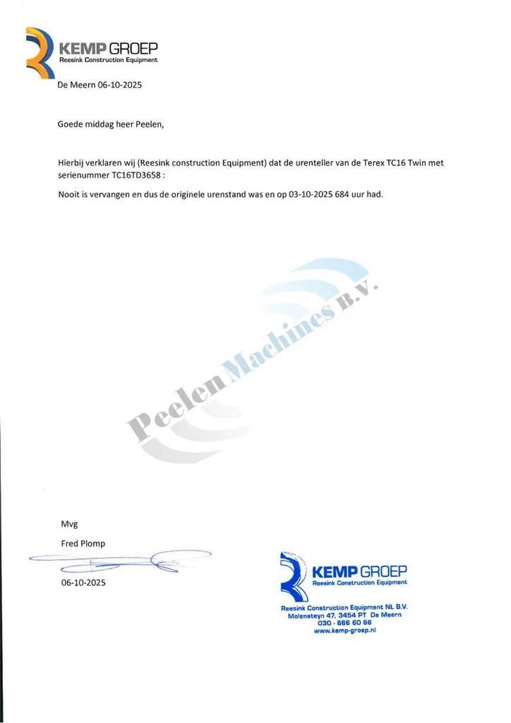 Terex TC16 Mini Escavadoras <7t