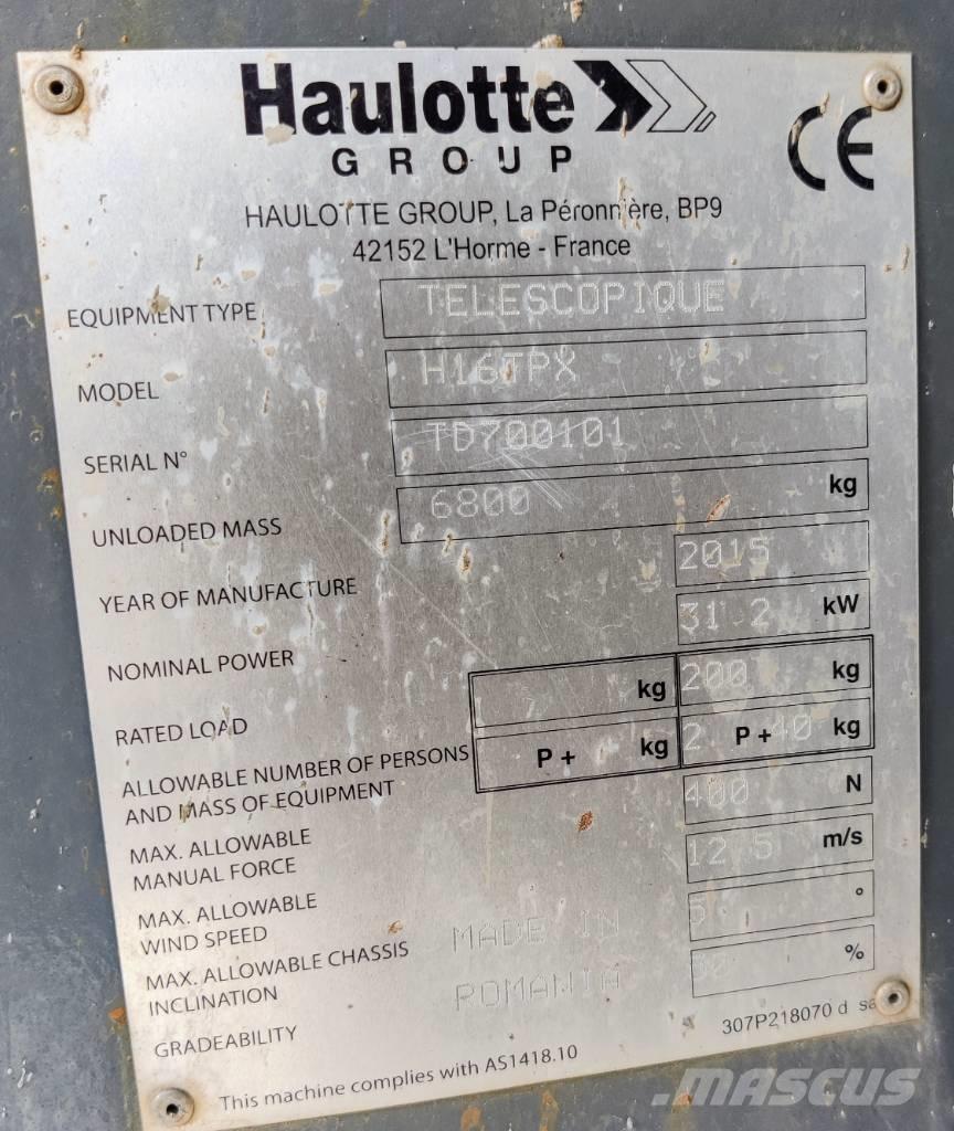 Haulotte H 16 TPX Elevadores braços Telescópicos