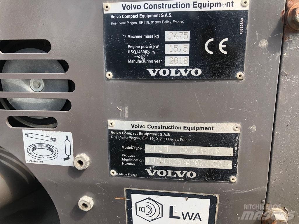 Volvo ECR 25 D Mini Escavadoras <7t