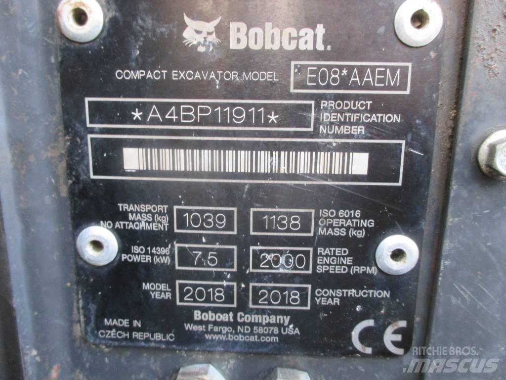 Bobcat E 08 Mini Escavadoras <7t