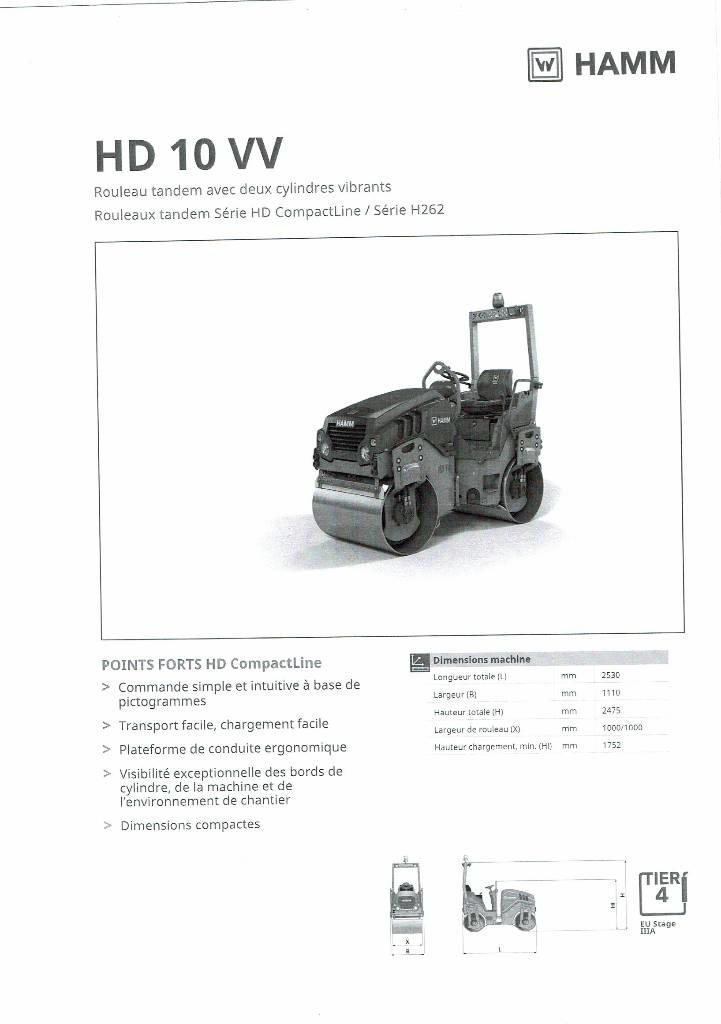 Hamm HD 10 VV Cilindros Compactadores tandem