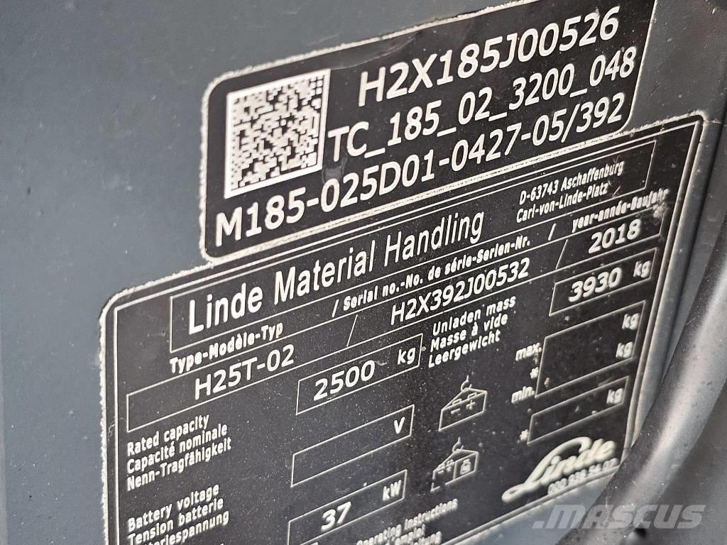 Linde H25T-02 Empilhadores a gás