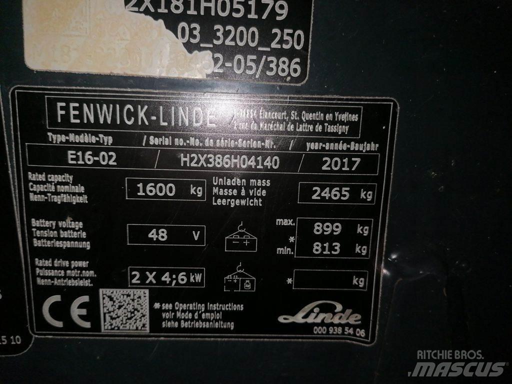 Linde E16-02 Empilhadores eléctricos