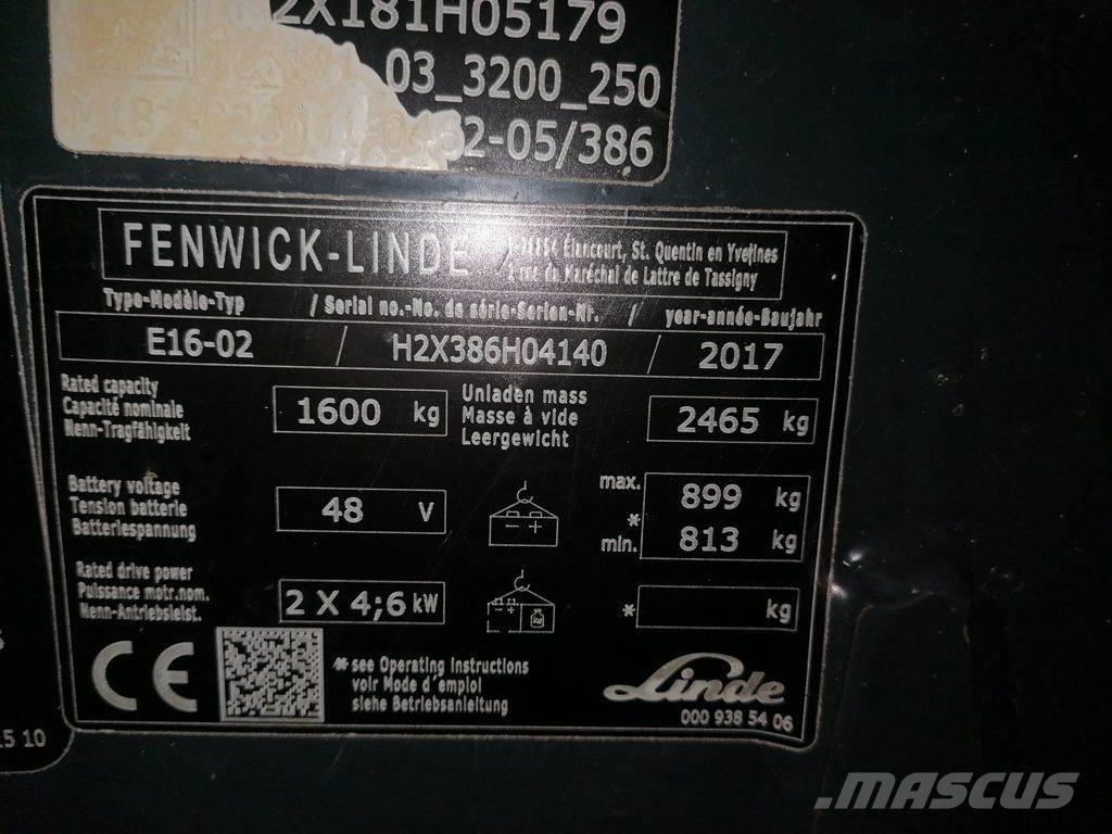 Linde E16-02 Empilhadores eléctricos