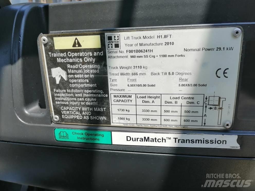 Hyster H 1.8 FT Empilhadores Diesel
