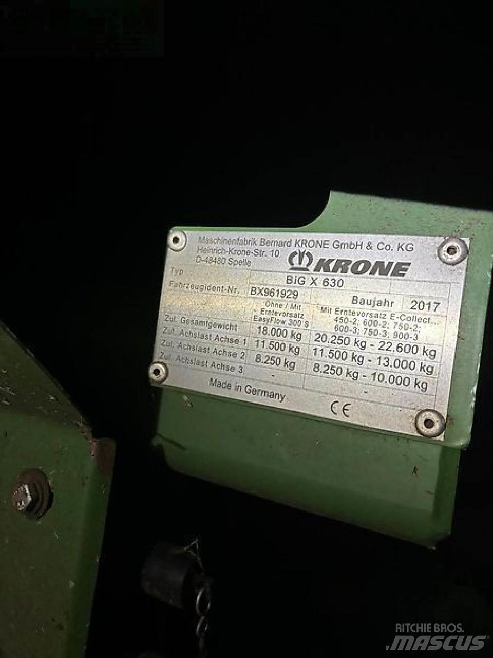 Krone big x 630 Forrageiras auto-propulsionadas