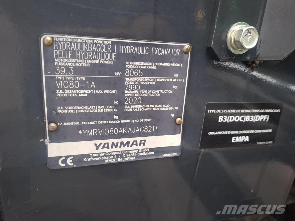 Yanmar Vio 80-1A Escavadoras Midi 7t - 12t
