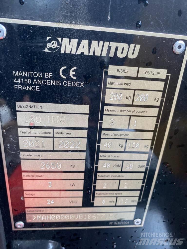 Manitou 100 VJR Plataformas de Mastro Vertical