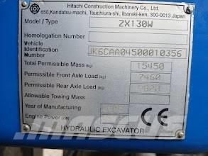 Hitachi ZX 130 W Escavadoras de rodas