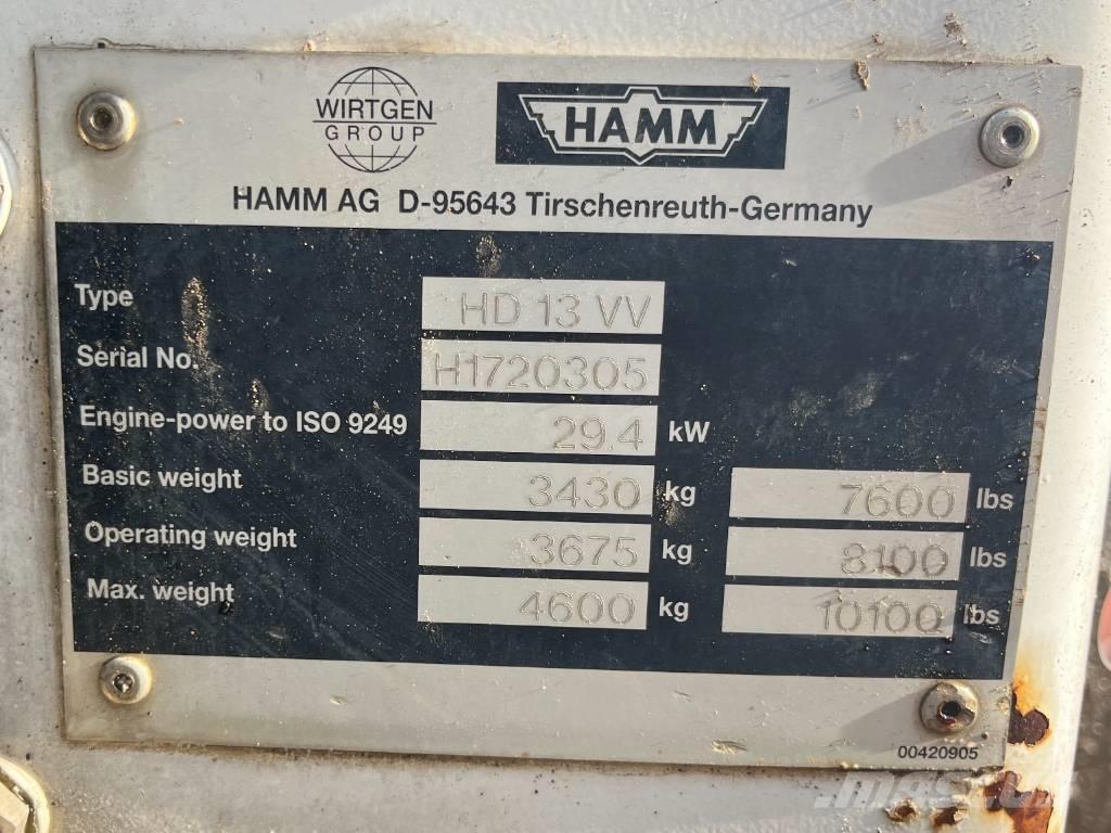 Hamm HD 13 VV Cilindros Compactadores tandem
