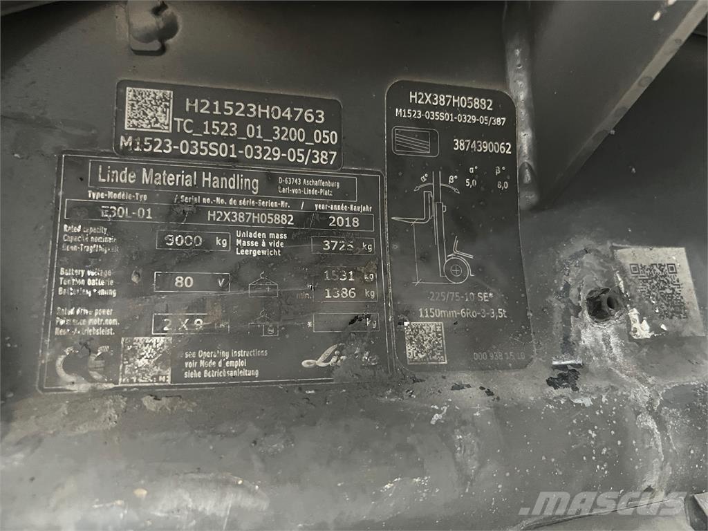 Linde E30L-01 Empilhadores eléctricos