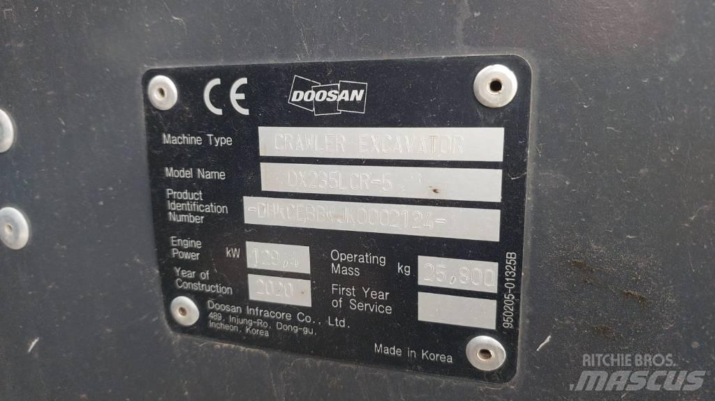 Doosan DX235LCR-5 Escavadoras de rastos
